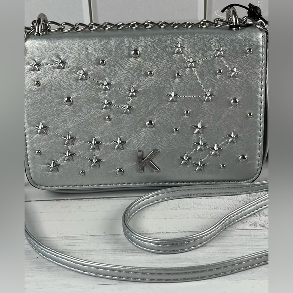 Kendall &Kylie Women Crossbody Bag Silver Star Stud - Picture 3 of 11